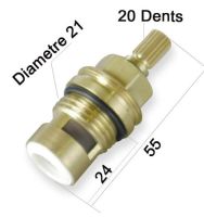 Logo Tete ceramique 1/2 tour 20 dents - pd00187