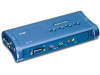 Logo Trendnet tk-408k - kvm 4 ports vga - ps/2 + audio + cables 
