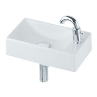 Logo Lave-mains - lave-mains cramique - diedro 40 x 23 x 11 - blanc