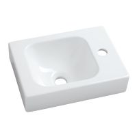 Logo Lave-mains - lave-mains cramique - lovely 38 x 28 x 9 - blanc