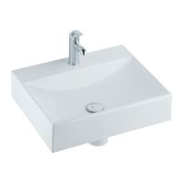 Logo Lavabos - lavabos en cramique - diedro 60 x 48 x 14,5 - blanc