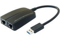 Logo Adaptateur usb 3.0 r�seau avec switch 2 ports rj-45 gigabit 310732