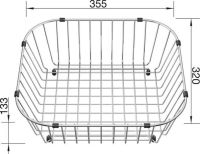 Logo Panier a vaisselle inox 355x320x133 514238