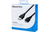 Logo Dacomex cordon usb 2.0 type-a - micro usb b noir - 2 m 199016