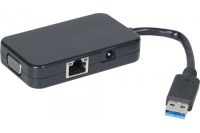Logo Adaptateur usb 3.0 vga + rj45 gigabit + hub 2 ports 310744