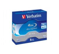 Logo Verbatim pack de 5 blu ray bd-r dl 6x 50go (43748) 951123