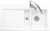 Logo Villeroy & boch - subway - evier  encastrer villeroy & boch 1 bac, 1 vide-sauce, 1 gouttoir colori ev6773 02 kt