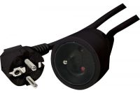 Logo Rallonge secteur tripolaire noire - 5,0 m 807558