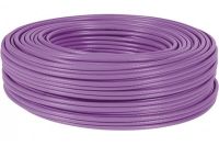 Logo Cble ethernet 100m cat6 u/utp monobrin violet
