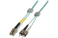 Logo Jarreti�re � rep�rage lumineux duplex om3 50/125 lc-upc/st-upc aqua - 1 m 844550