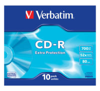 Logo Verbatim pack de 10 cd-r 700mb 52xspd (43415) 950182