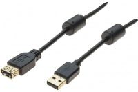 Logo Rallonge usb 2.0 a / or + ferrites noire - 3,0 m 149673