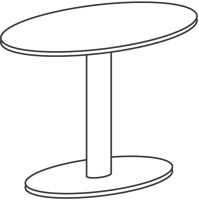 Logo Wellembel table d'appoint 'contact', rond, gris/alu 7600696