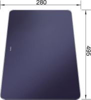 Logo Planche a decouper en verre bleu nuit velour mat p/andano xl 232846