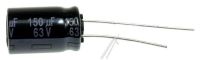 Logo 150uf-63v elco radial pan 105 10x16mm. rm=5,0mm. -rohs- h616211