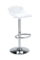 Logo Tabouret bar - luisina -  - orkid - tabouret rglable avec assise mthacrylate blanc et pitement m tab 3000 006