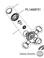 Logo Fixation pastille balilla chrome - pl1465f51 chrom?
