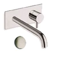 Logo Lavabo mural triverde avec plaque bec 22.5 cm metal brosse  ss meca. triverde - tv27877
