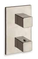 Logo Facade externe quadri laiton therm.  2 sorties metal brillant quadri - xq85280