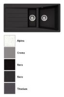 Logo Luisina - luisigranit - rigoletto - evier  encastrer luisina 1 bac, 1 vide-sauce, 1 gouttoir color ev1211 118