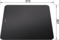 Logo Planche a decouper en verre securit noir zenar 224629