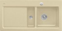 Logo Villeroy & boch - subway pure - evier  encastrer villeroy & boch 1 bac, 1 vide-sauce, 1 gouttoir coloris sable ev6712 22 73