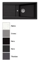 Logo Luisina - luisigranit - rigoletto - evier  encastrer luisina 1 grand bac, 1 gouttoir coloris nera ev12011 118