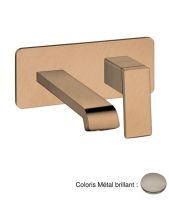 Logo Lavabo mural quadri s avec plaque saillie 18 cm metal brillant quadri