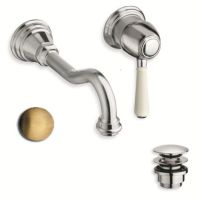 Logo Lavabo art elite mural 2 trous encastre vieux bronze + vidage up&down - ae23192