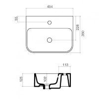 Logo Luisina -  - vasque  poser slim en cramique - 454 x 350 mm svp412