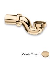 Logo Siphon baignoire retro laiton horizontal or rose vidage - vs48046 or rose