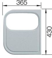 Logo Planche a decouper plastique gris median dte 217610