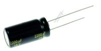 Logo 2200uf-16v elco radial pan 105� 12,5x25mm. rm=5,0mm. -rohs conforme- g945132