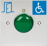 Logo Bouton inox encastrable avec poussoir champignon voyant : aiphone bpnonf 60 cv