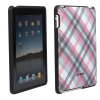 Logo Speck fitted case pour ipad 1g, plaid classique gris-rose 15676