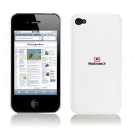 Logo Nextware slim jim, clip case pour iphone 4, blanc 15651