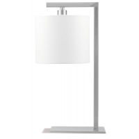 Logo [iar-boston/t] base lampe de table le fer boston 44cm plaqu� nickel  - abat jour - pas d'�cran