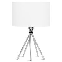 Logo [iar-lima/t] base lampe de table le fer lima 35cm plaqu� nickel  - abat jour - pas d'�cran