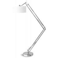 Logo [iar-milano/f/n] base lampadaire le fer milano 235cm plaqu� nickel  - abat jour - pas d'�cran