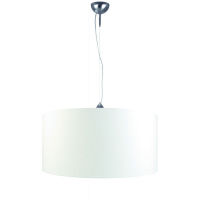 Logo [iar-rome/h] lampe suspendue rome plaqu� nickel/fil clair l.2,5m  - abat jour - pas d'�cran