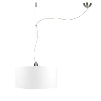 Logo [iar-rome/h1] lampe suspendue rome/1-abat jour   2,5m plaqu� nickel  - abat jour - pas d'�cran