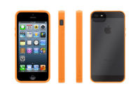 Logo Griffin reveal fluoro, bordure de protection fluo (bumper) pour iphone 5, orange transparent 17394
