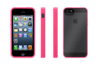 Logo Griffin reveal fluoro, bordure de protection fluo (bumper) pour iphone 5, rose transparent 17395