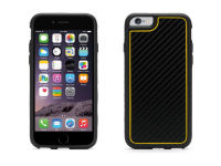 Logo Griffin identity graphite, etui rigide carbon pour iphone 6, noir jaune 18560