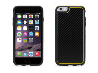 Logo Griffin identity graphite, etui rigide carbon pour iphone 6 plus, noir jaune 18561