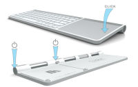 Logo Henge docks clique pour apple wireless keyboard & trackpad, gris-argent 17127