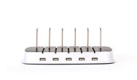 Logo Griffin powerdock 5, station de rechargement 5 ports usb pour smartphones et tablettes, blanc 18174