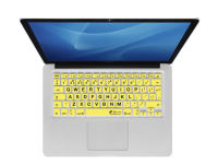 Logo Kb covers, revtement clavier de type qwerty iso, gros caractres pour macbook, air & pro, jaune 18219