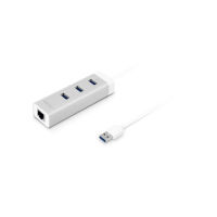 Logo Macally u3hubgb, usb3 3-port hub & gigabit ethernet adapter, 230v eu, alu 18555