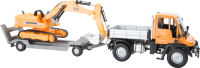 Logo Camion miniature mercedes benz & tractopelle 8592